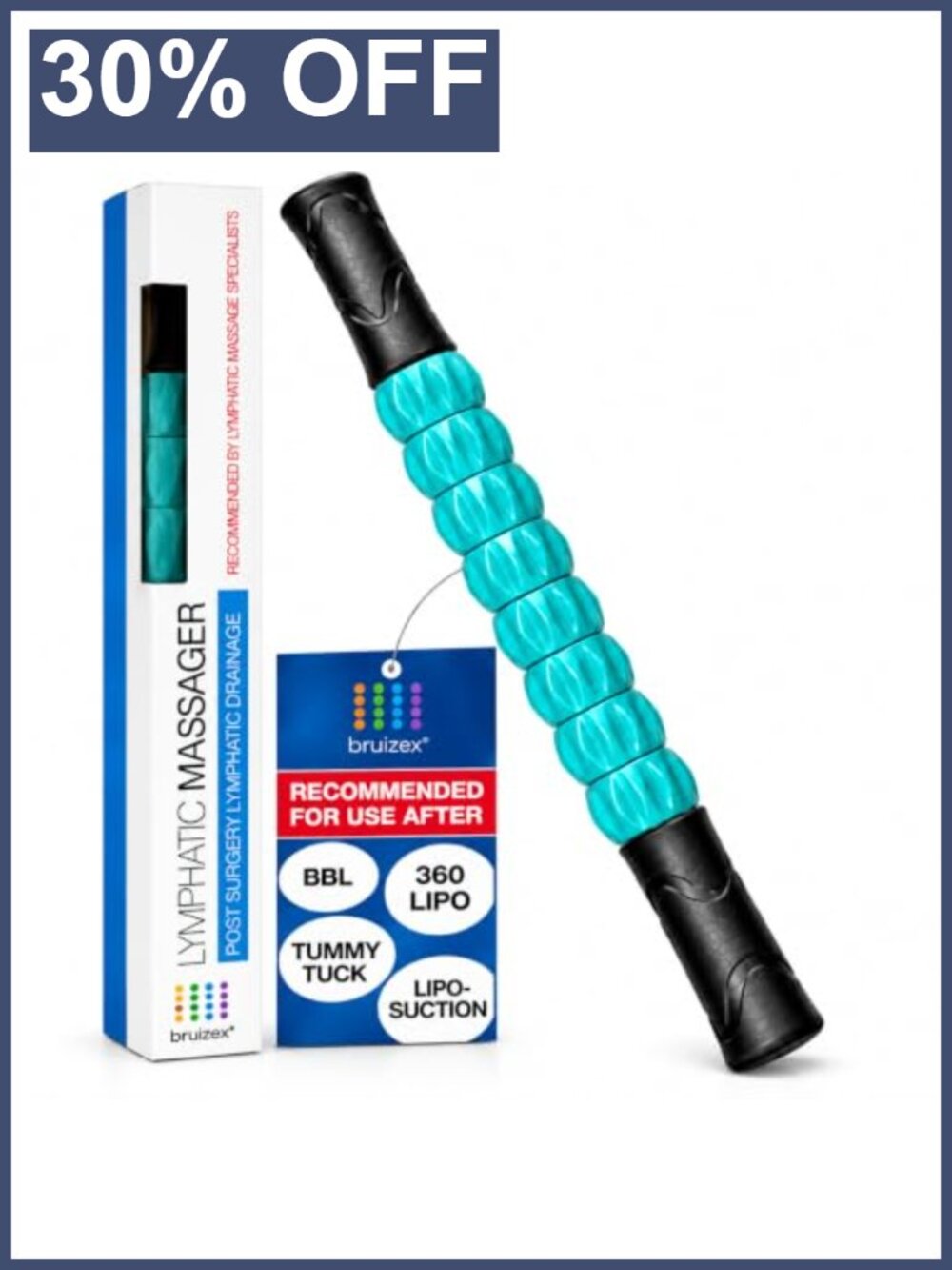 Lymphatic Drainage Massage Roller Stick Post Surgery Lipo Recovery Tool
